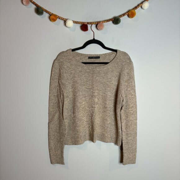 Peruvian Connection Sweaters - Peruvian Connection beige tan knit sweater